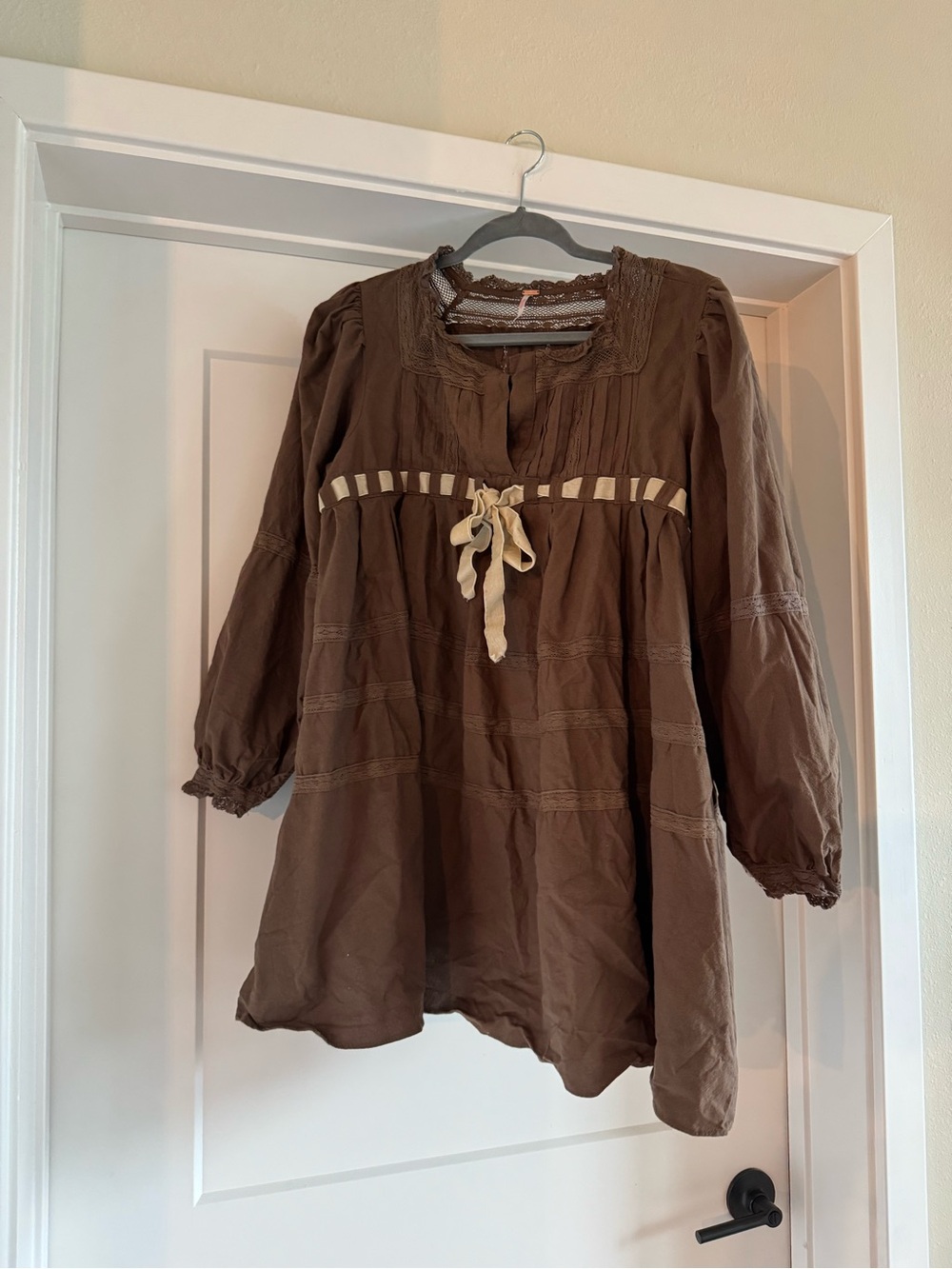 Free People Tea Time Brown Dress